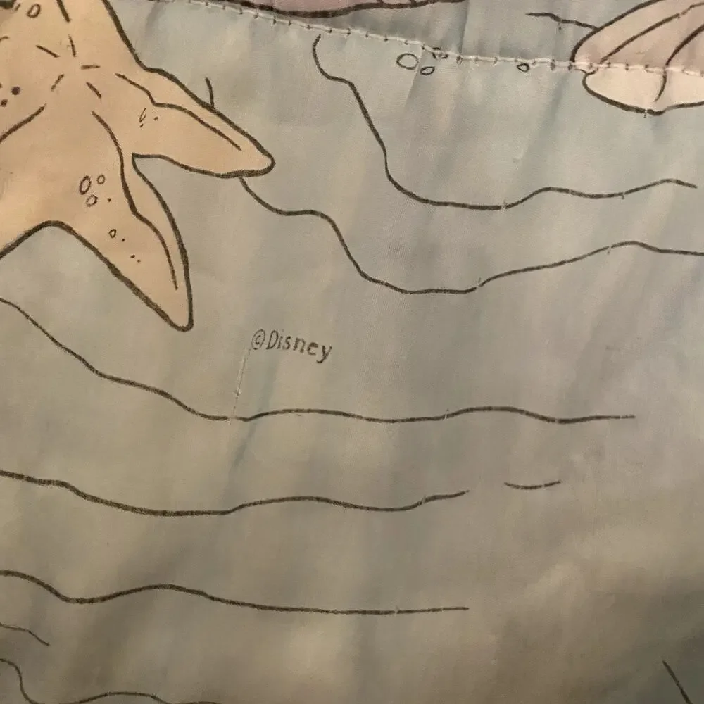 Vintage Disney Little Mermaid Sleeping Bag Ariel Princess 90s Kids Bedding